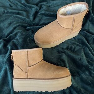 UGG Classic Mini Platform Boots 1134991 Chestnut Women’s US 8